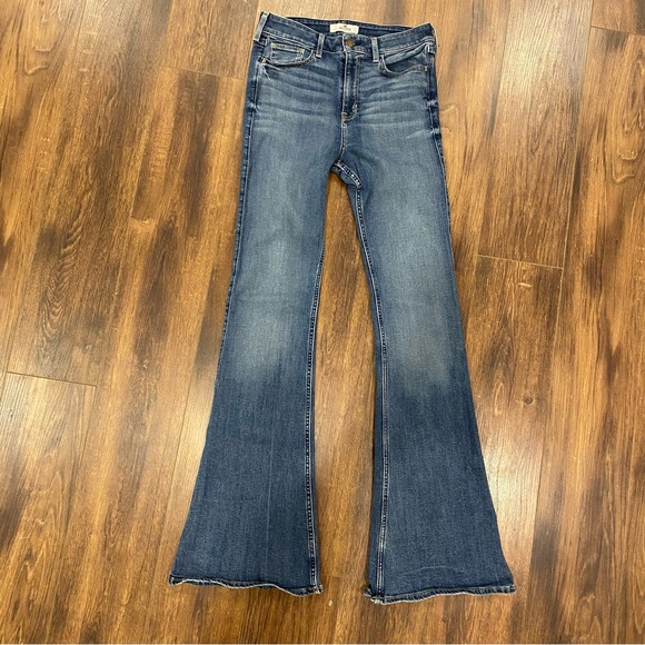 Hollister Denim - Hollister high rise flare jeans size 28x33 stretchy bell bottom denim